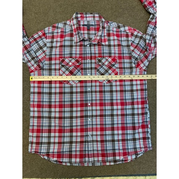 Old Navy Pearl Snap Shirt Mens XXL Long Sleeve Plaid Western 100% Cotton - Picture 4 of 7